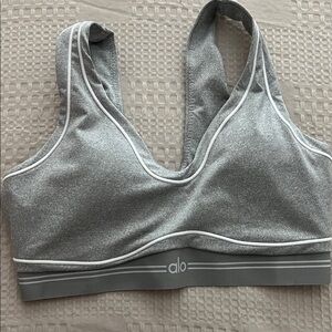 ALO Yoga Heather Gray Sports Bra